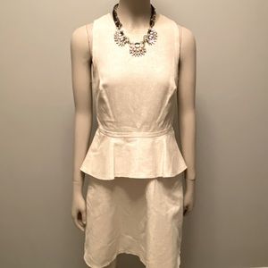 Banana Republic Peplum Dress in Cream